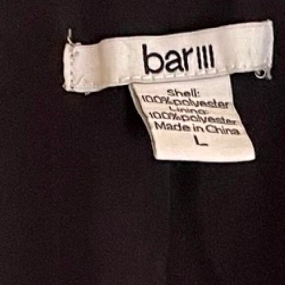 Bar III Maxi Dress Flowing Navy and Orange Sz L 10-14 Strapless Body Accentuator - Picture 4 of 12